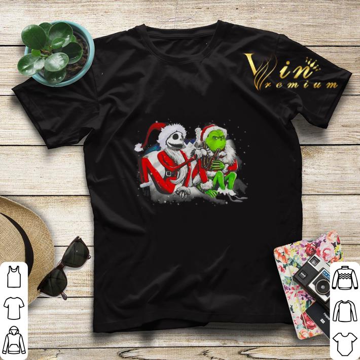 Merry Christmas Jack Skellington and Grinch shirt 4 - Merry Christmas Jack Skellington and Grinch shirt