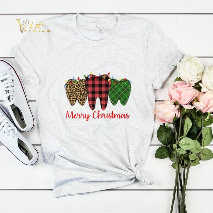 Merry Christmas Leopard Plaid Teeth With Lights Dentist shirt sweater 4 - Merry Christmas Leopard Plaid Teeth With Lights Dentist shirt sweater