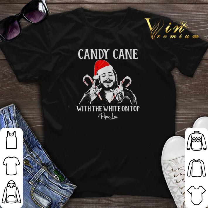 Post Malone Candy Cane with the white on top Christmas shirt sweater 1 - Post Malone Candy Cane with the white on top Christmas shirt sweater