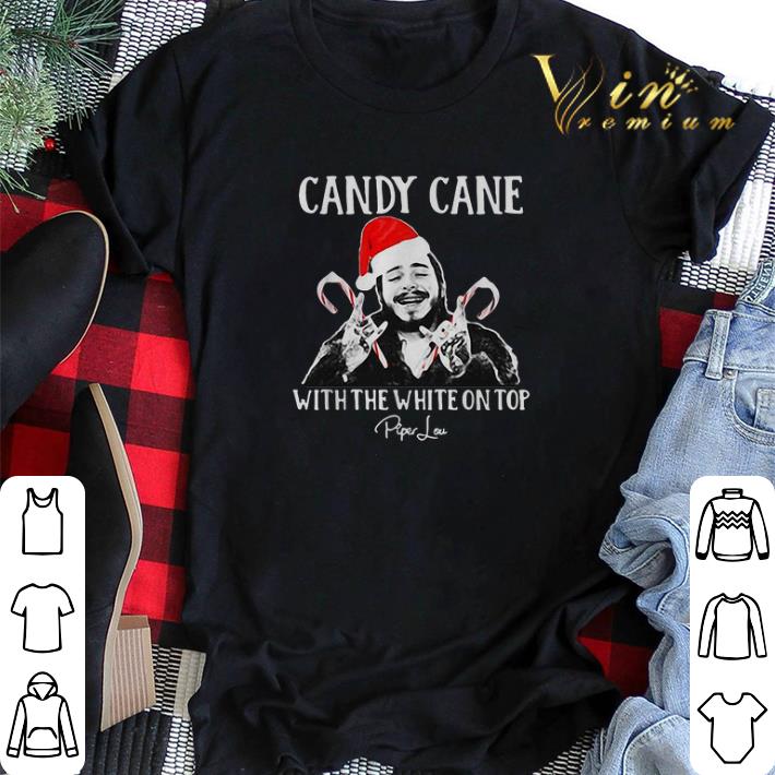 Post Malone Candy Cane with the white on top Christmas shirt sweater 2 - Post Malone Candy Cane with the white on top Christmas shirt sweater