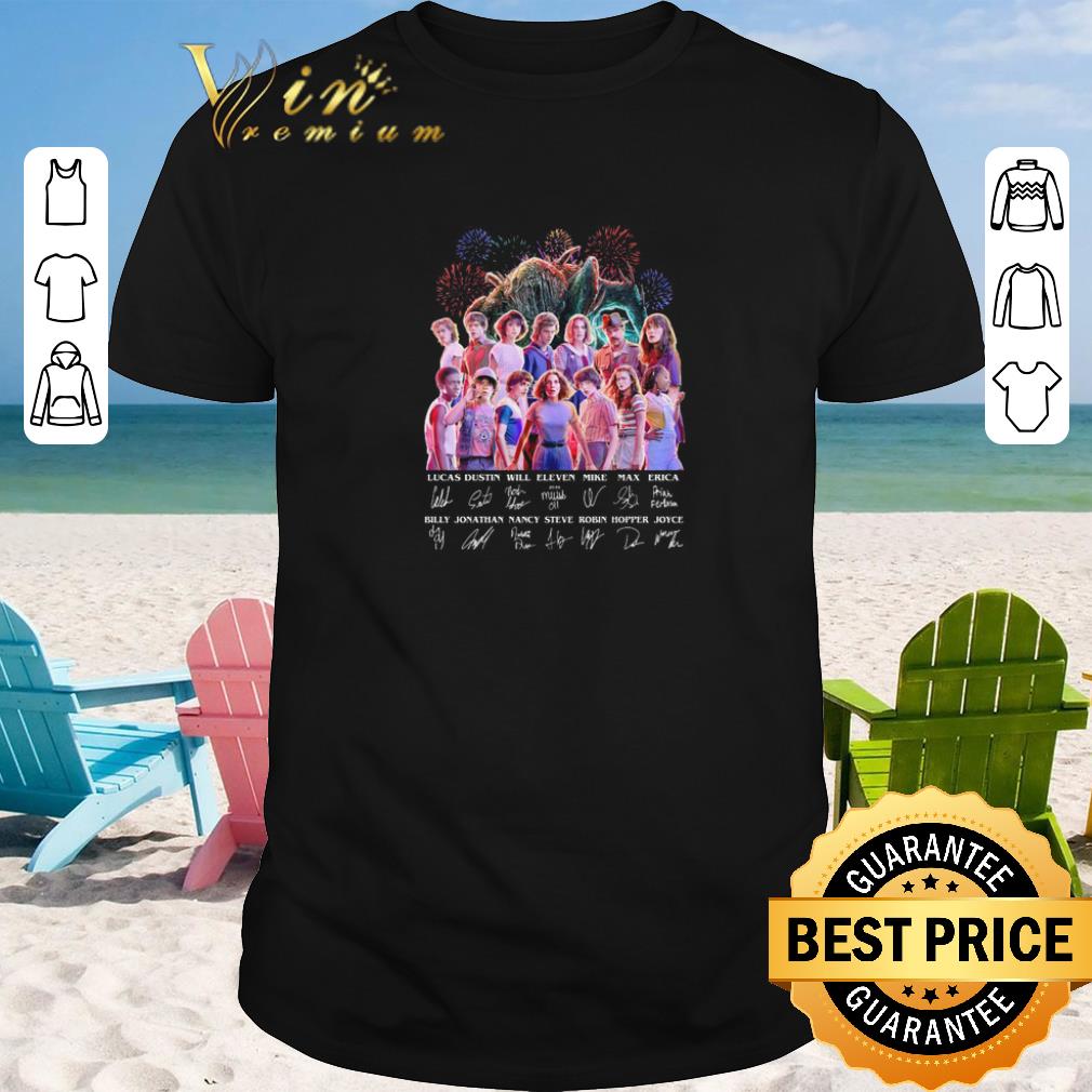 Premium Stranger Things all character signatures Lucas Dustin Will Eleven shirt sweater 2019 1 - Premium Stranger Things all character signatures Lucas Dustin Will Eleven shirt sweater 2019