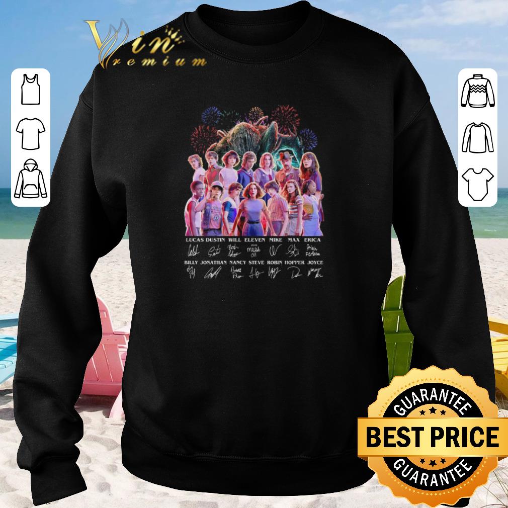 Premium Stranger Things all character signatures Lucas Dustin Will Eleven shirt sweater 2019 3 - Premium Stranger Things all character signatures Lucas Dustin Will Eleven shirt sweater 2019