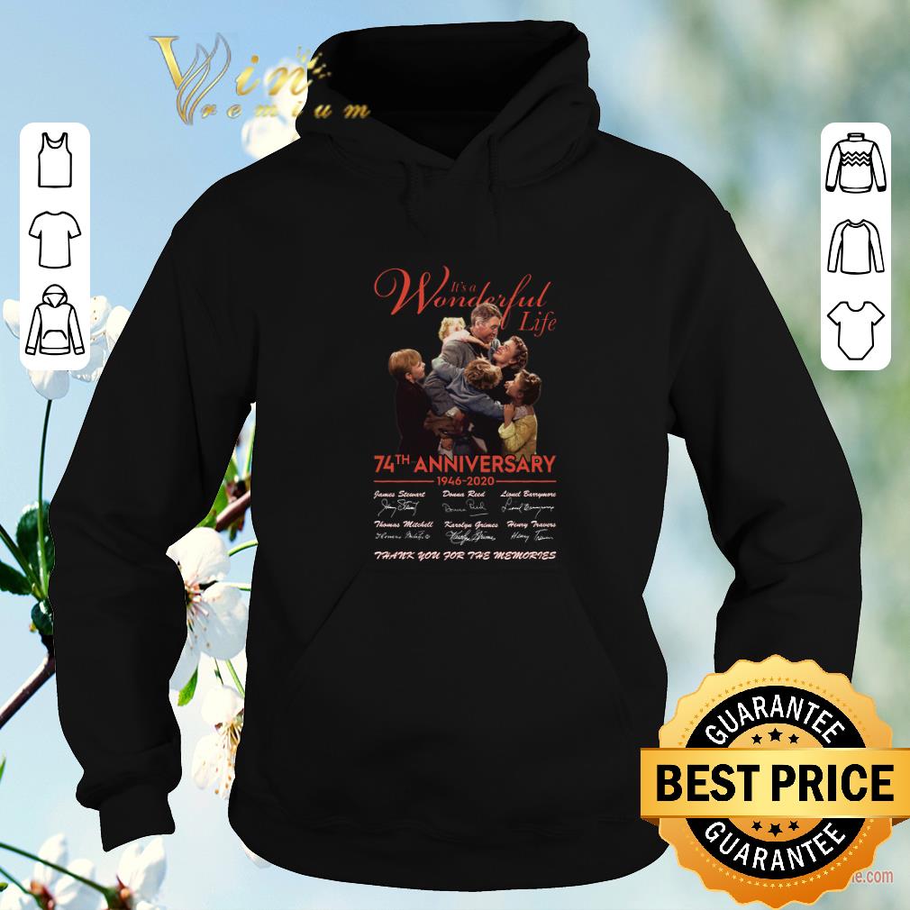 Pretty Signature It s a wonderful life 74th anniversary 1946 2020 thank shirt 4 - Pretty Signature It's a wonderful life 74th anniversary 1946 2020 thank shirt