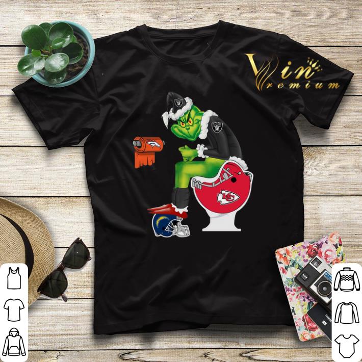 Raiders Grinch Santa Broncos KC Chiefs Toilet LA Chargers shirt sweater 4 - Raiders Grinch Santa Broncos KC Chiefs Toilet LA Chargers shirt sweater