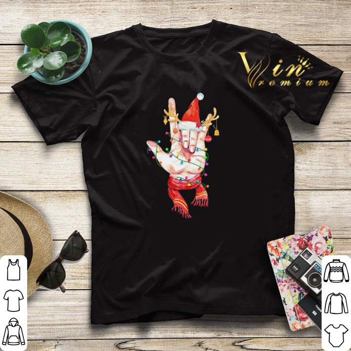 Sign Language Santa Reindeer Christmas shirt 4 - Sign Language Santa Reindeer Christmas shirt