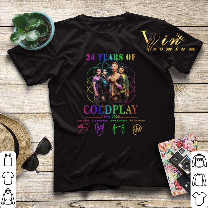 Signatures 24 years of Coldplay 1996-2020 shirt Signatures 24 years of Coldplay 1996 2020 shirt 4 - Signatures 24 years of Coldplay 1996-2020 shirt