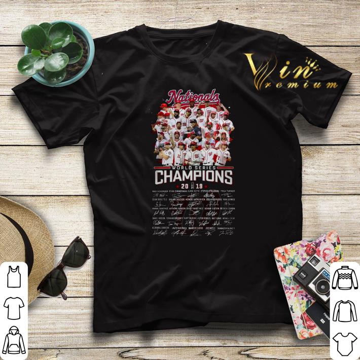 Signatures Washington Nationals logo World Series Champions 2019 shirt 4 - Signatures Washington Nationals logo World Series Champions 2019 shirt