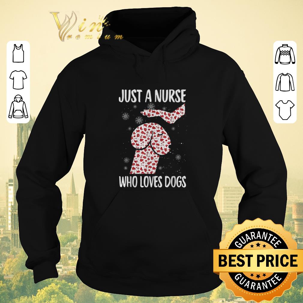 Top Christmas Just a Nurse Who love Dogs shirt 4 - Top Christmas Just a Nurse Who love Dogs shirt