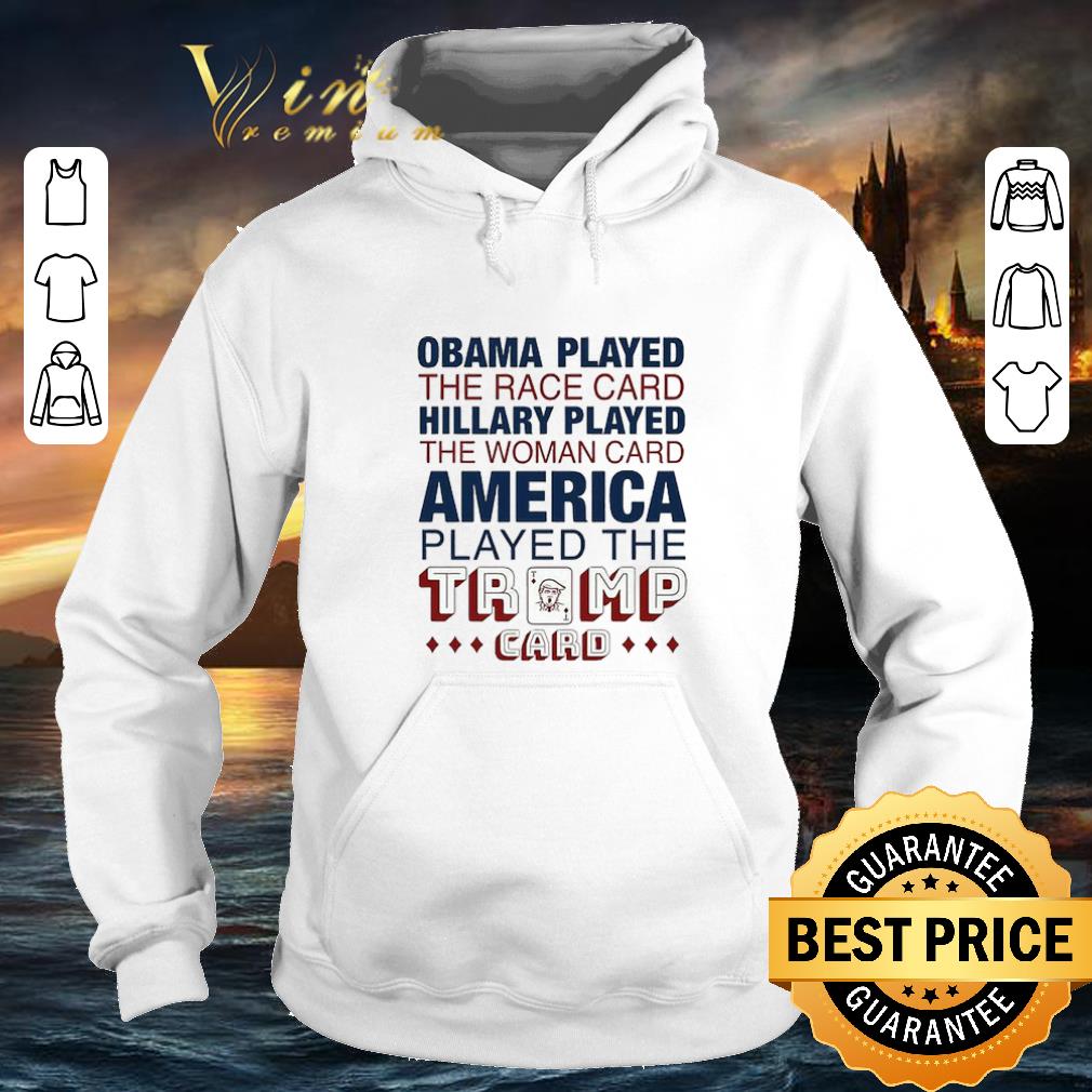 Top Obama played the race card hillary played the woman card America shirt 4 - Top Obama played the race card hillary played the woman card America shirt