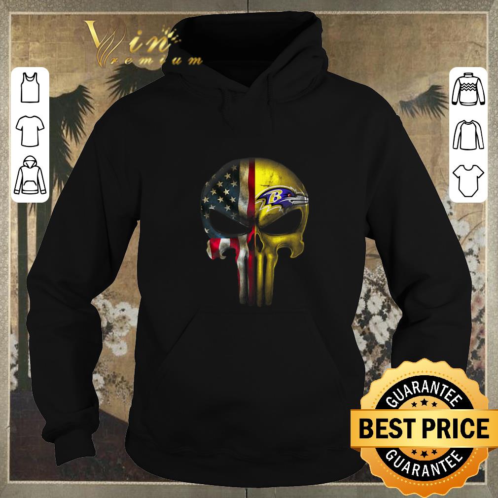 Top Punisher Skull American flag Baltimore Ravens shirt sweater 4 - Top Punisher Skull American flag Baltimore Ravens shirt sweater