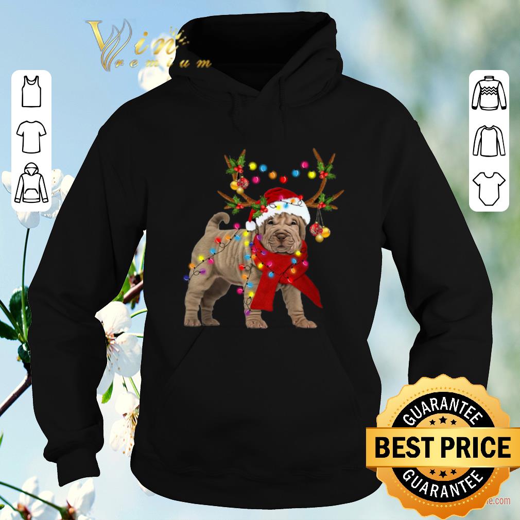 Top Shar pei reindeer Christmas merry and bright shirt sweater 4 - Top Shar pei reindeer Christmas merry and bright shirt sweater