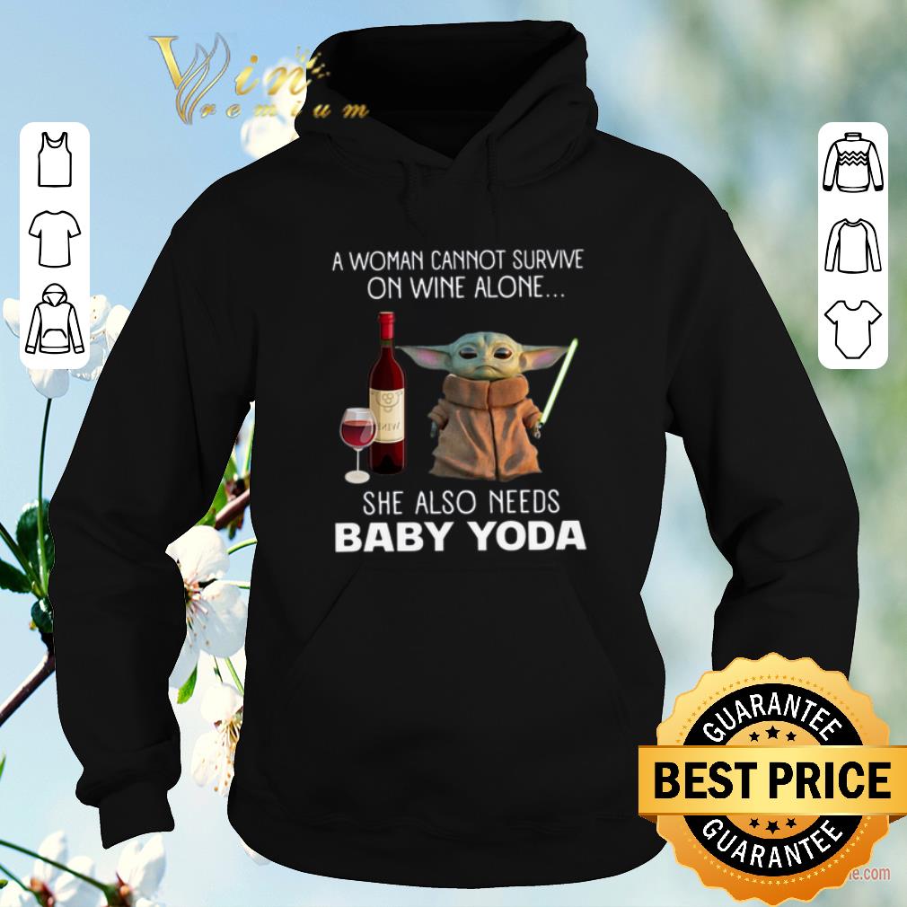 Awesome A Woman cannot survive on wine alone Baby Yoda Star Wars shirt sweater Awesome A Woman cannot survive on wine alone Baby Yoda Star Wars shirt sweater 4 - Awesome A Woman cannot survive on wine alone Baby Yoda Star Wars shirt sweater