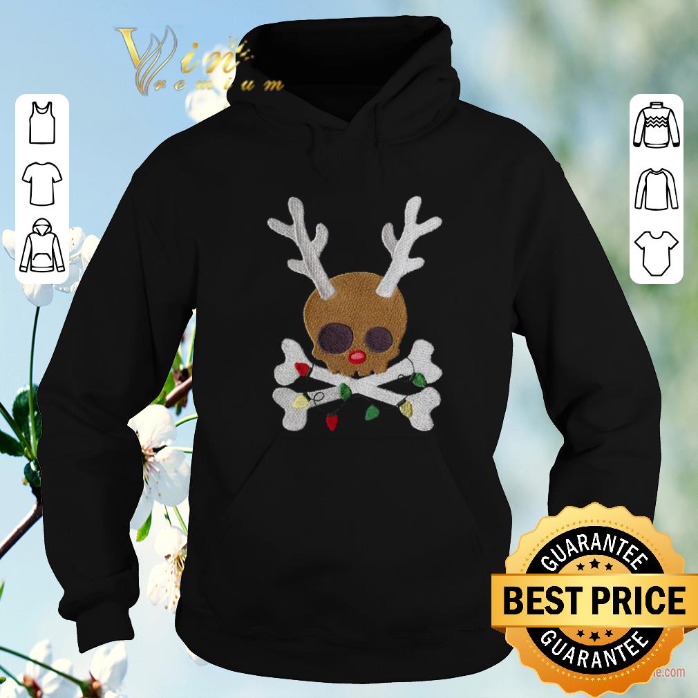 Funny Skull reindeer Christmas lights shirt sweater 4 - Funny Skull reindeer Christmas lights shirt sweater