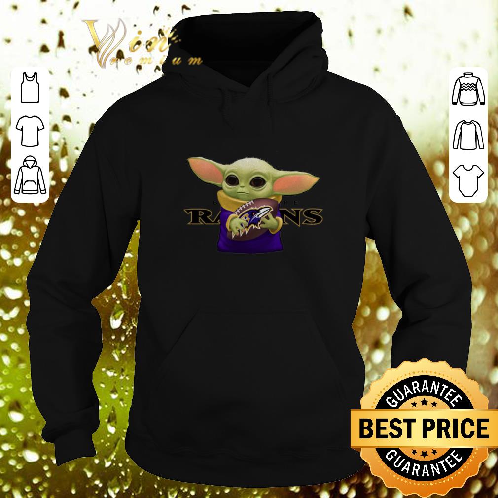 Hot Baby Yoda hug Baltimore Ravens shirt 4 - Hot Baby Yoda hug Baltimore Ravens shirt