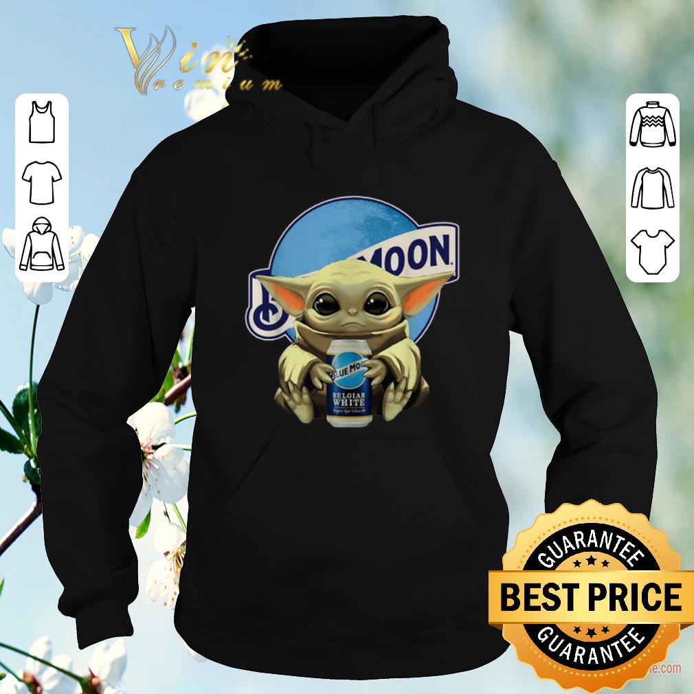 Hot Star Wars Baby Yoda hug Blue Moon shirt 4 - Hot Star Wars Baby Yoda hug Blue Moon shirt