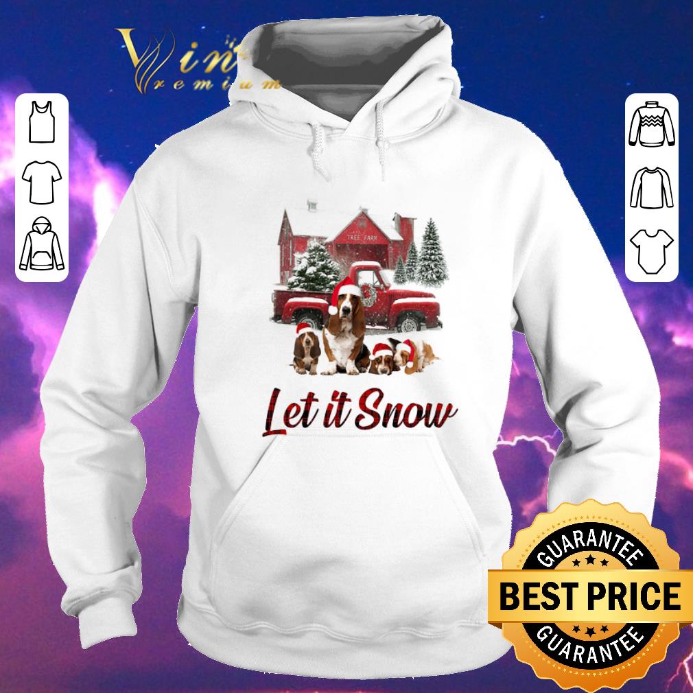 Nice christmas basset hound let it snow shirt 4 - Nice christmas basset hound let it snow shirt