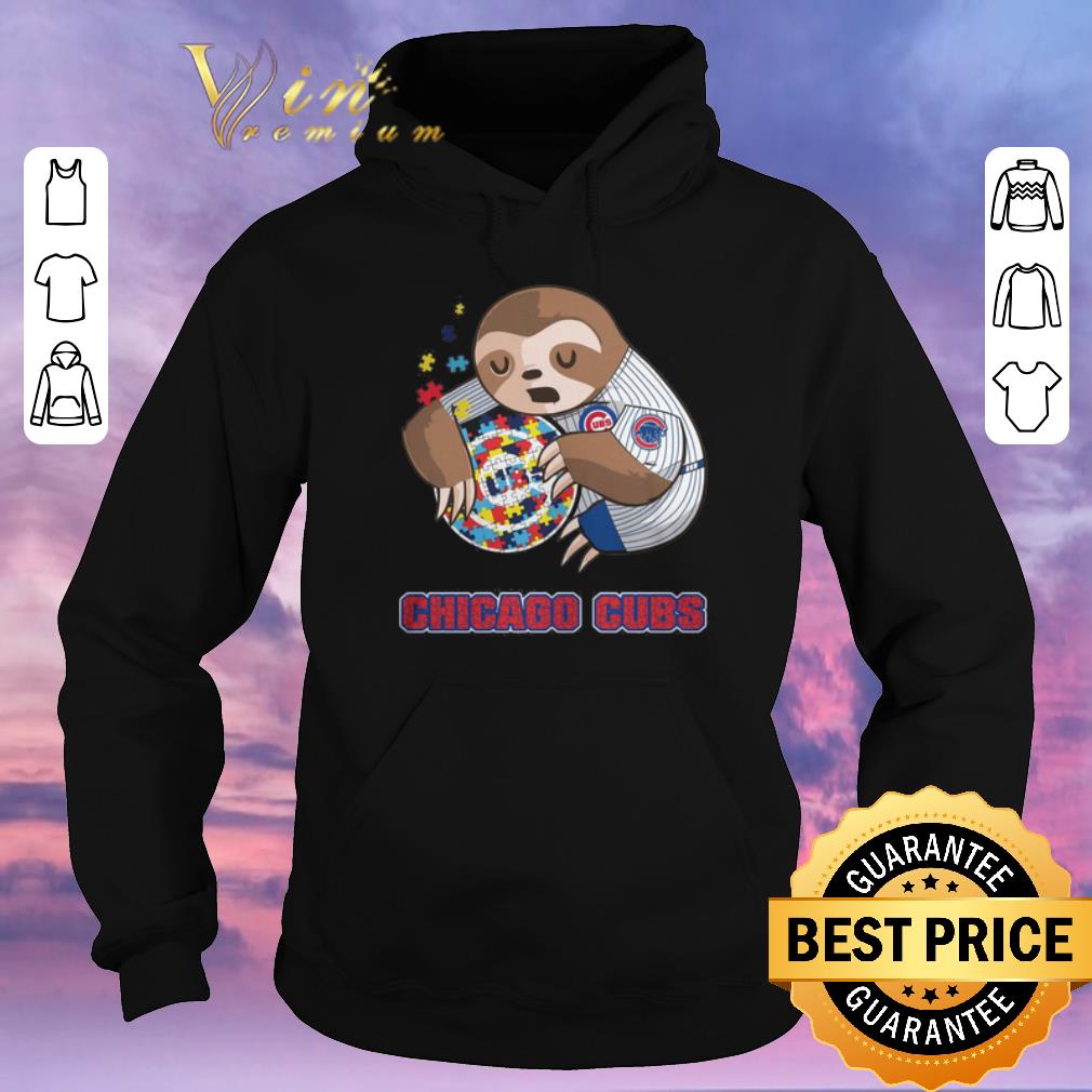 Official Sloth hug Autism Chicago Cubs shirt sweater 4 - Official Sloth hug Autism Chicago Cubs shirt sweater