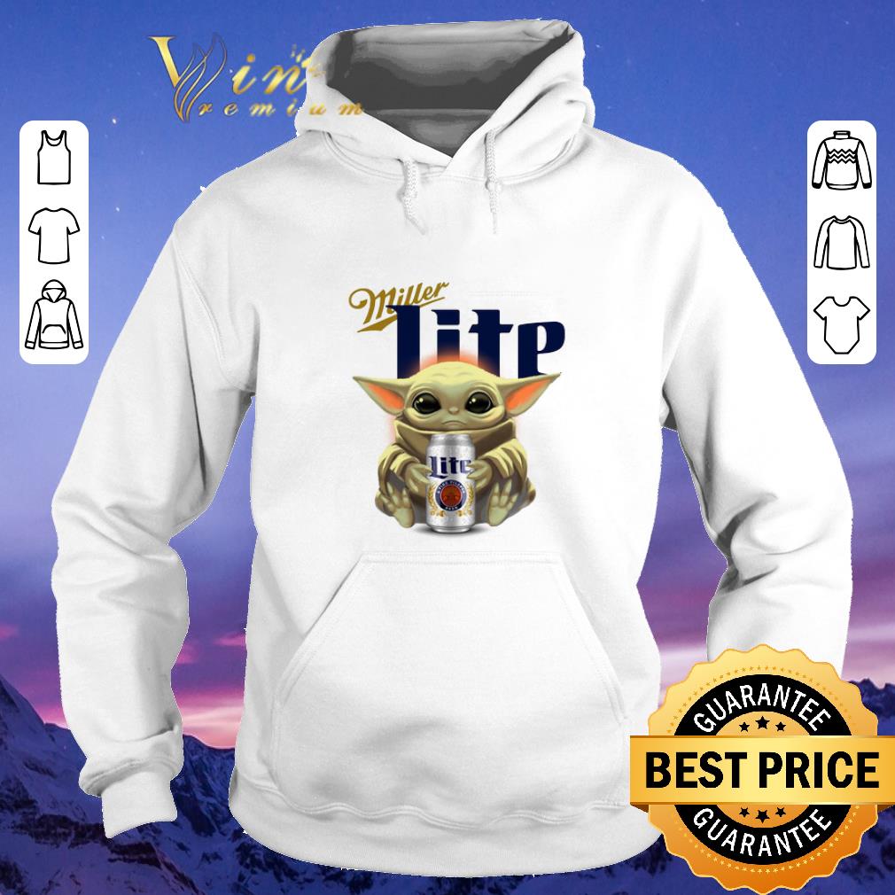 Pretty Baby Yoda hug Miller Lite Star Wars Mandalorian shirt sweater 4 - Pretty Baby Yoda hug Miller Lite Star Wars Mandalorian shirt sweater