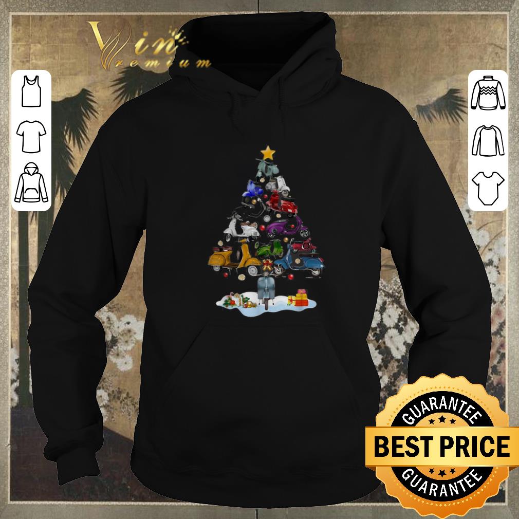 Pretty Christmas tree Vespa shirt 4 - Pretty Christmas tree Vespa shirt