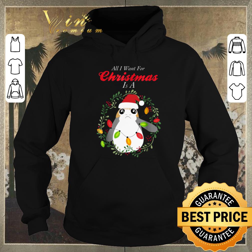Pretty Star Wars Porg All I Want Christmas shirt sweater 4 - Pretty Star Wars Porg All I Want Christmas shirt sweater