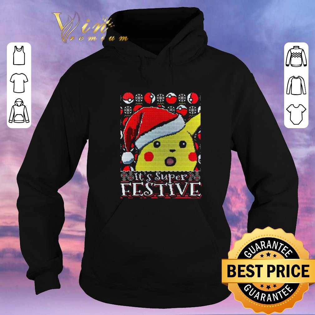 Pretty Ugly Christmas Santa Pikachu It's Super Festive sweater Pretty Ugly Christmas Santa Pikachu It s Super Festive sweater 4 - Pretty Ugly Christmas Santa Pikachu It's Super Festive sweater