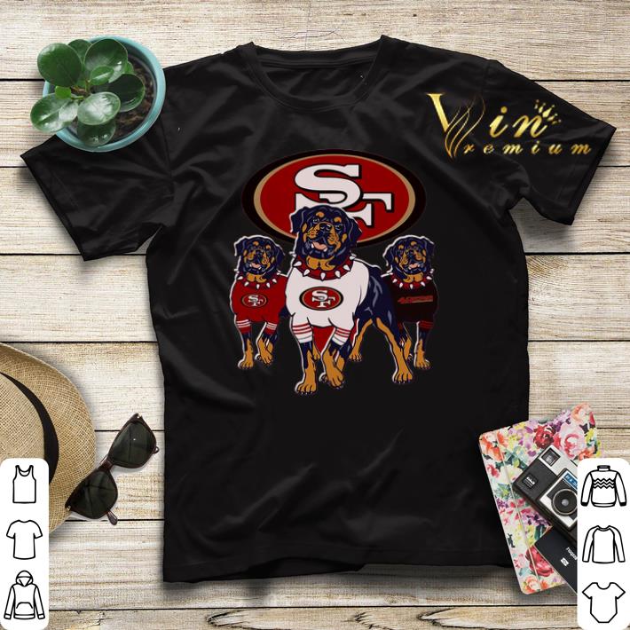 Rottweiler dogs San Francisco 49ers shirt sweater 4 - Rottweiler dogs San Francisco 49ers shirt sweater