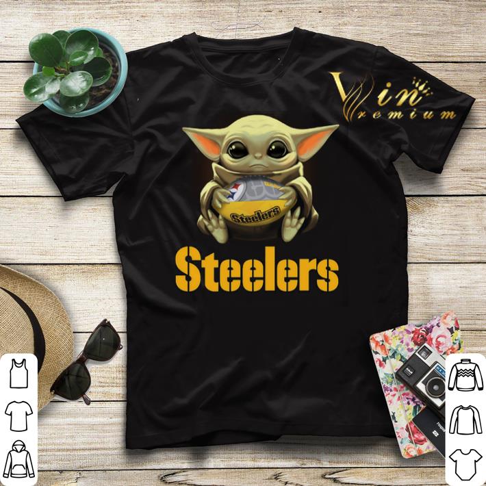 Star Wars Baby Yoda Pittsburgh Steelers NFL ball shirt 4 - Star Wars Baby Yoda Pittsburgh Steelers NFL ball shirt