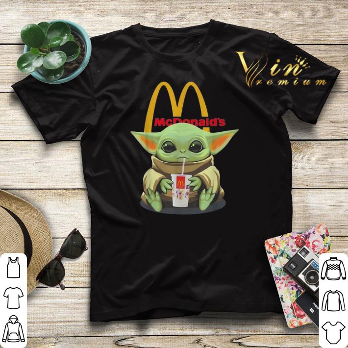 Star Wars Baby Yoda hug McDonald Mandalorian shirt sweater 4 - Star Wars Baby Yoda hug McDonald Mandalorian shirt sweater