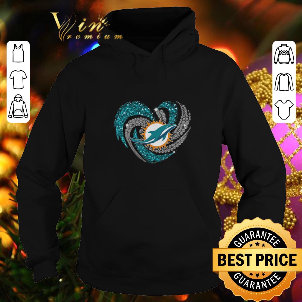 Top Diamond love Miami Dolphins heart shirt 4 - Top Diamond love Miami Dolphins heart shirt