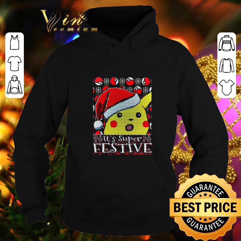 Top Santa Pikachu It's Super Festive ugly Christmas sweater Top Santa Pikachu It s Super Festive ugly Christmas sweater 4 - Top Santa Pikachu It's Super Festive ugly Christmas sweater