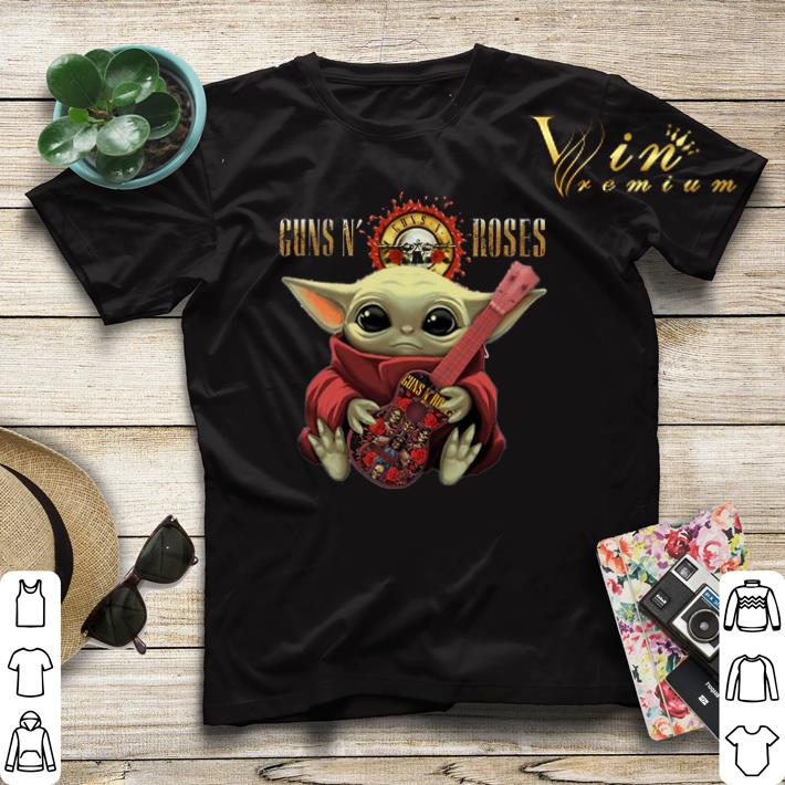 Baby Yoda hug Guns N Roses guitar Star Wars shirt sweater 4 - Baby Yoda hug Guns N' Roses guitar Star Wars shirt sweater