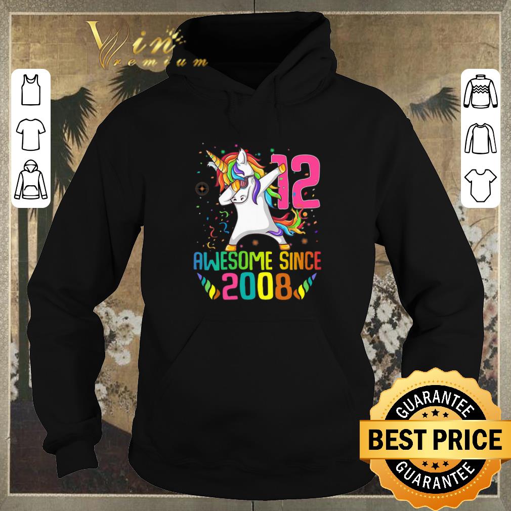 Pretty Awesome Since 2008 12 Years Old 12th Birthday Unicorn Dabbing shirt sweater 4 - Pretty Awesome Since 2008 12 Years Old 12th Birthday Unicorn Dabbing shirt sweater