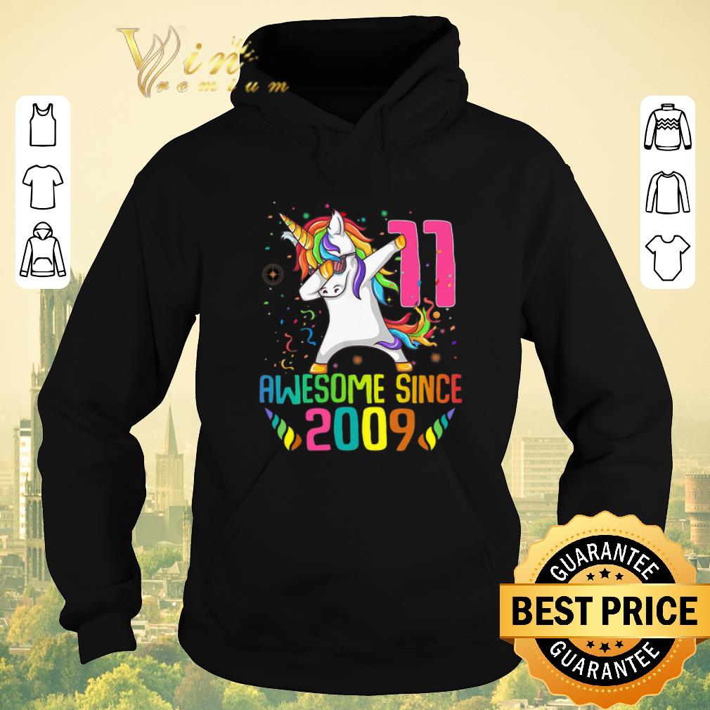 Pretty Awesome Since 2009 11 Years Old 11th Birthday Unicorn Dabbing shirt sweater 4 - Pretty Awesome Since 2009 11 Years Old 11th Birthday Unicorn Dabbing shirt sweater