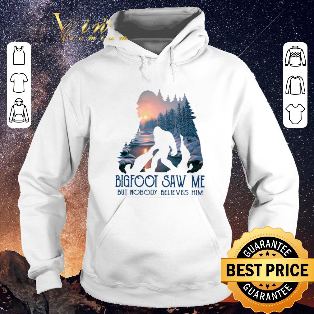 Top Bigfoot saw me but nobody believes him winter sunset shirt sweater 4 - Top Bigfoot saw me but nobody believes him winter sunset shirt sweater