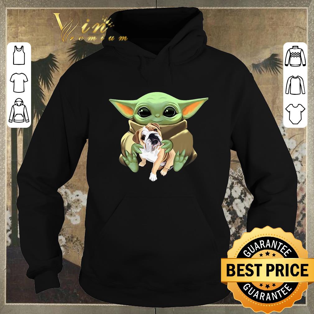 Top Star Wars Baby Yoda Hug Bulldog shirt sweater 4 - Top Star Wars Baby Yoda Hug Bulldog shirt sweater