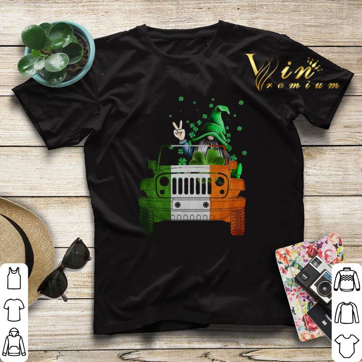Gnome Driving Jeep car St Patrick s Day shirt sweater 4 - Gnome Driving Jeep car St. Patrick's Day shirt sweater