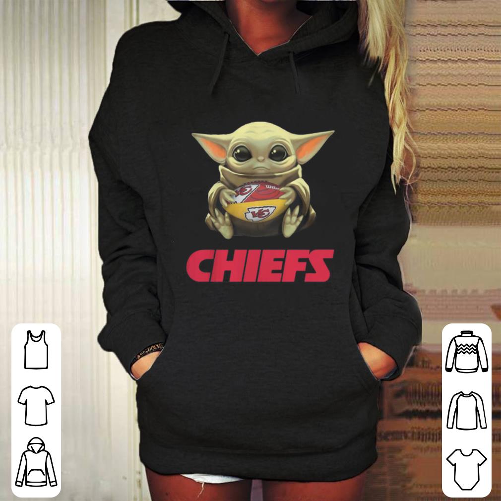Hot Baby Yoda hug Kansas City Chiefs Logo ball Star Wars shirt 4 - Hot Baby Yoda hug Kansas City Chiefs Logo ball Star Wars shirt