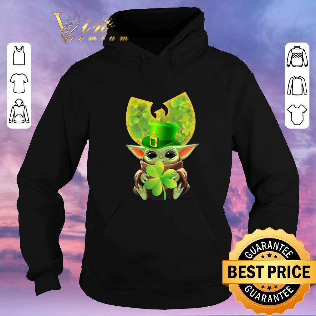 Hot Baby Yoda hug Wu Tang Clan Logo St Patrick Day Star Wars shirt sweater 4 - Hot Baby Yoda hug Wu Tang Clan Logo St Patrick Day Star Wars shirt sweater