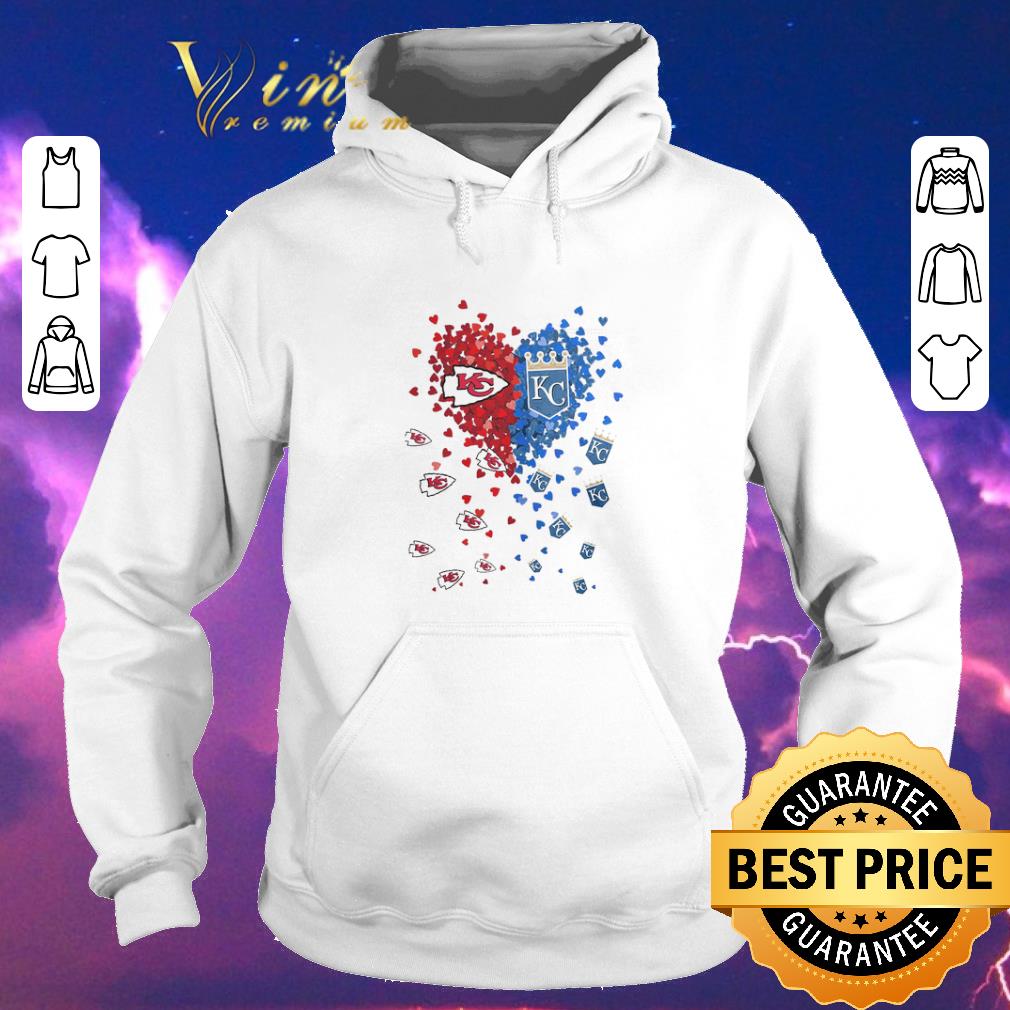 Hot Love Kansas City Chiefs and Kansas City Royals tiny hearts shape shirt sweater 4 - Hot Love Kansas City Chiefs and Kansas City Royals tiny hearts shape shirt sweater