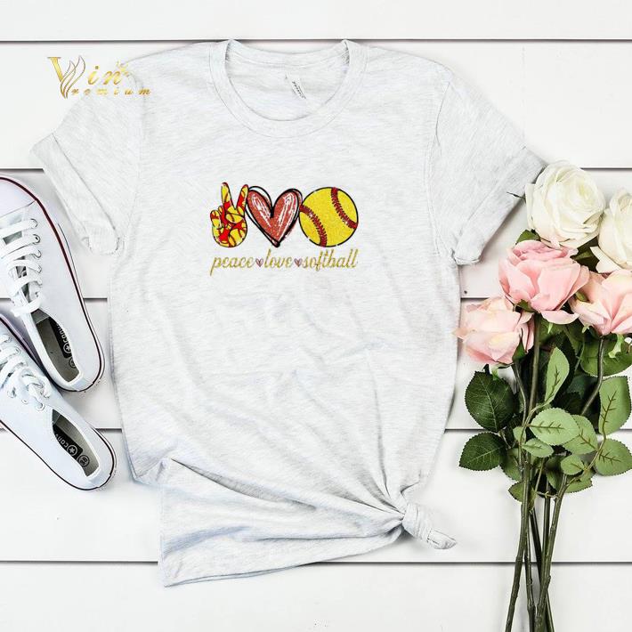 Peace love Softball shirt sweater Peace love Softball shirt sweater 4 - Peace love Softball shirt sweater