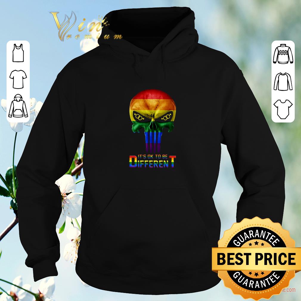 Premium Punisher LGBT It s ok to be different shirt 4 - Premium Punisher LGBT It's ok to be different shirt