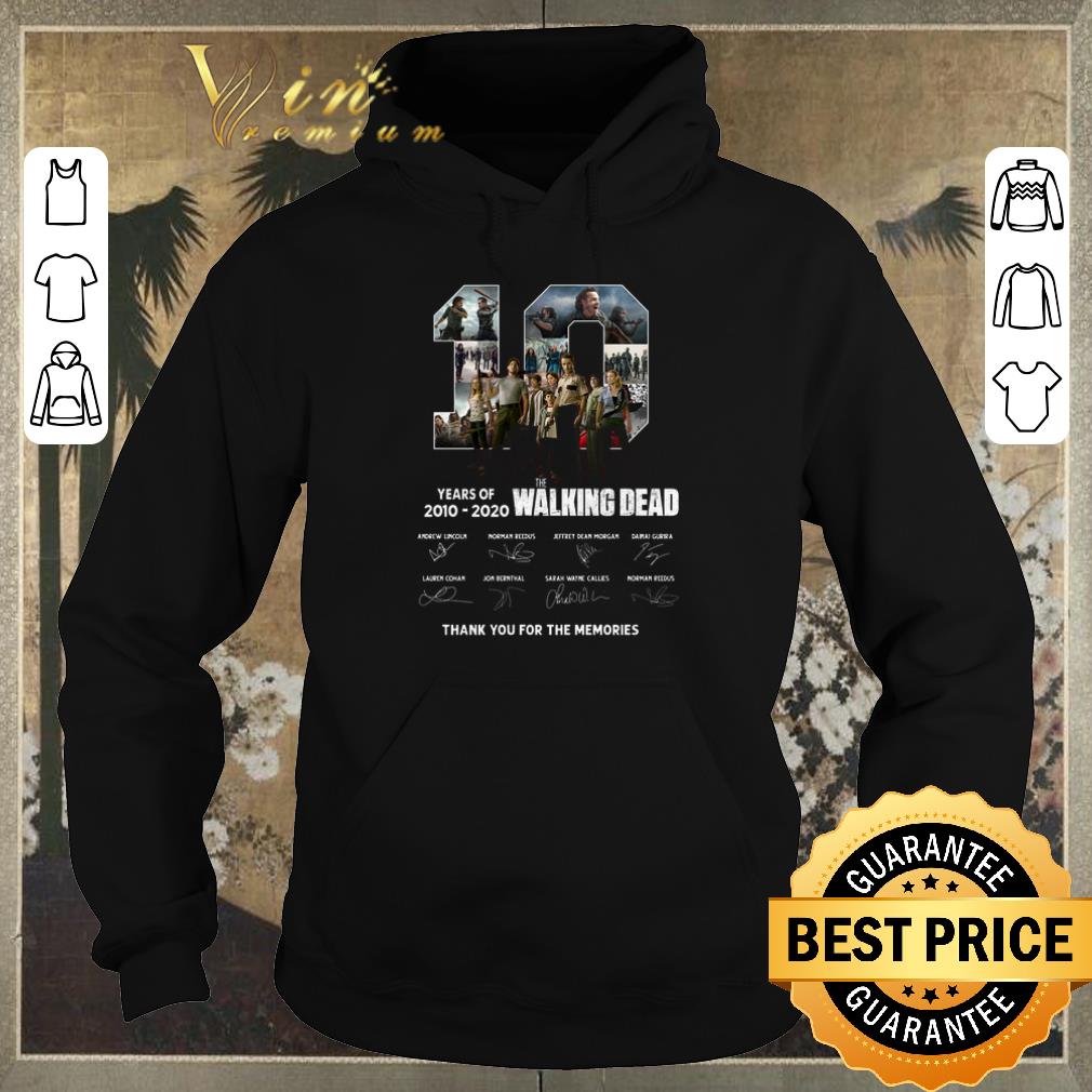 Top 10 years of The Walking Dead 2010 2020 signatures thank you for the memories shirt sweater 4 - Top 10 years of The Walking Dead 2010 2020 signatures thank you for the memories shirt sweater