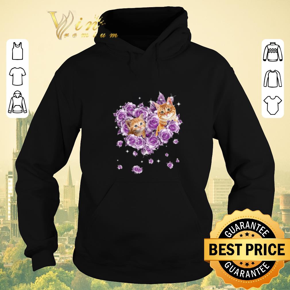 Top Cat mom purple rose flowers shirt sweater 4 - Top Cat mom purple rose flowers shirt sweater