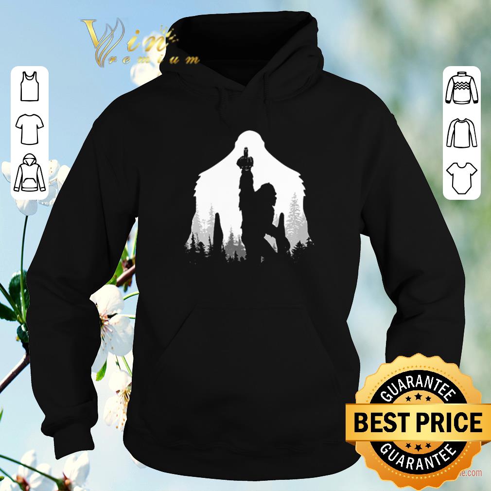 Funny Bigfoot middle finger in the forest shirt sweater 4 - Funny Bigfoot middle finger in the forest shirt sweater