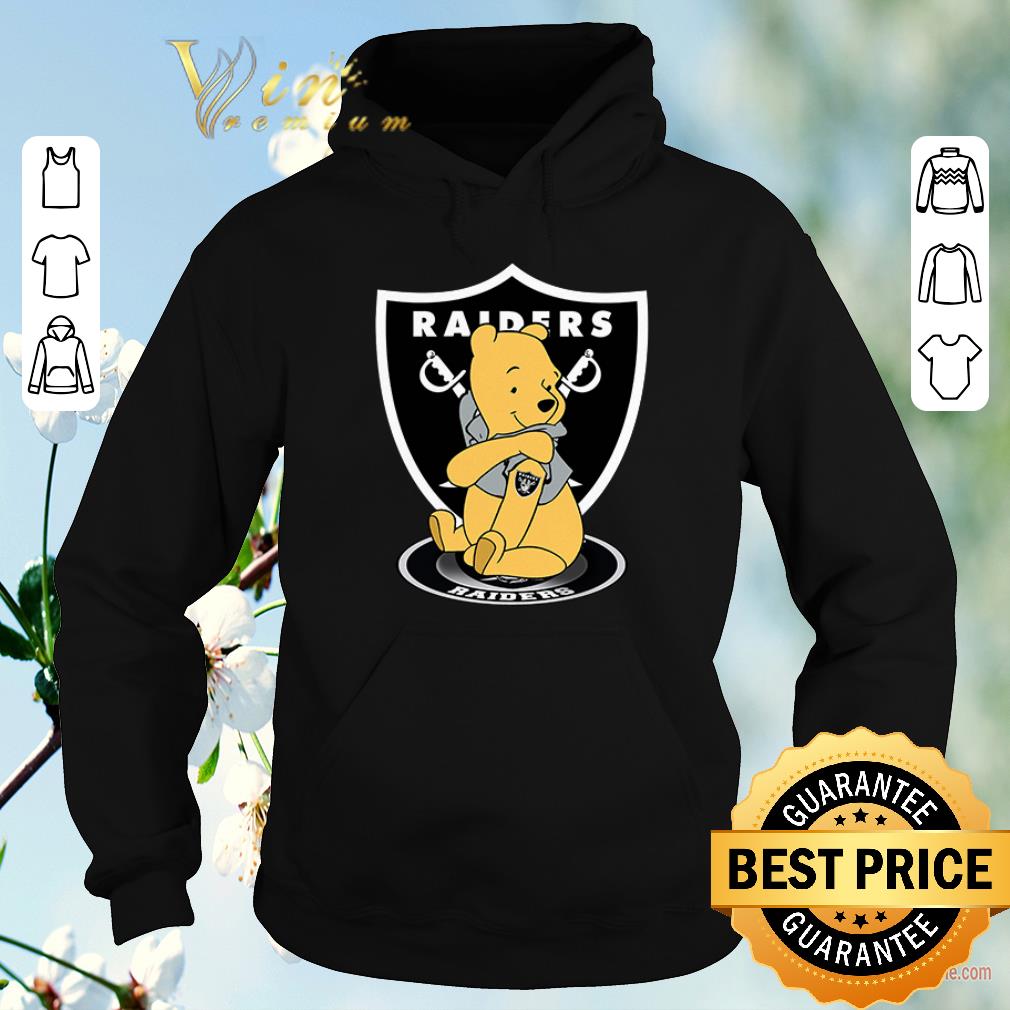 Funny Pooh tattoos Oakland Raiders logo shirt sweater 4 - Funny Pooh tattoos Oakland Raiders logo shirt sweater