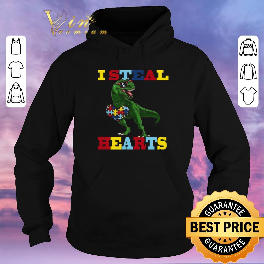 Hot Dinosaur T Rex I Steal Heart Autism Awareness shirt sweater 4 - Hot Dinosaur T-Rex I Steal Heart Autism Awareness shirt sweater