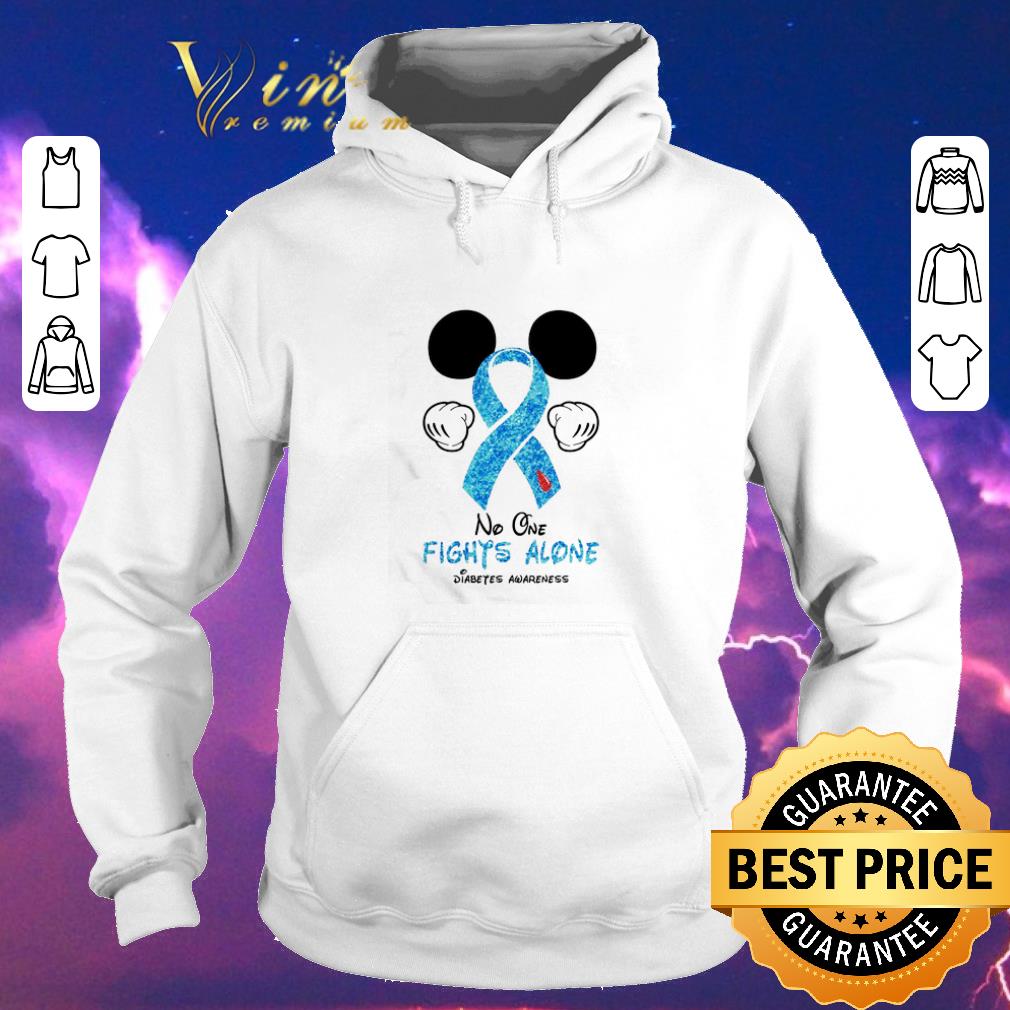 Hot Mickey Mouse No one fights alone Diabetes Awareness shirt sweater 4 - Hot Mickey Mouse No one fights alone Diabetes Awareness shirt sweater