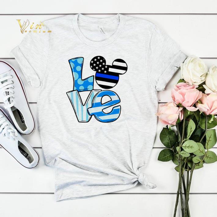 Love Mickey Mouse Thin Blue Line shirt sweater Love Mickey Mouse Thin Blue Line shirt sweater 4 - Love Mickey Mouse Thin Blue Line shirt sweater