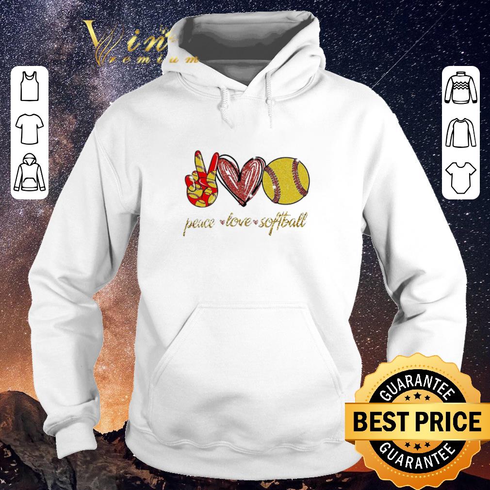 Nice Peace Love Softball shirt sweater Nice Peace Love Softball shirt sweater 4 - Nice Peace Love Softball shirt sweater