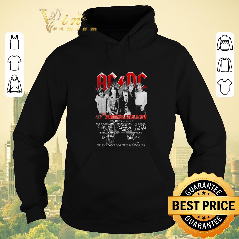 Official AC DC 47th Anniversary 1973 2020 thank you for the memories shirt sweater 4 - Official AC DC 47th Anniversary 1973 2020 thank you for the memories shirt sweater